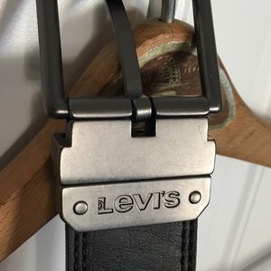 Black Levis Genuine Leather Belt Metal Buckle 34